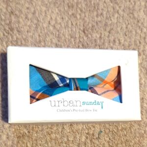.Kids Urban Sunday Pretied Bow Tie Madras Cotton NWT